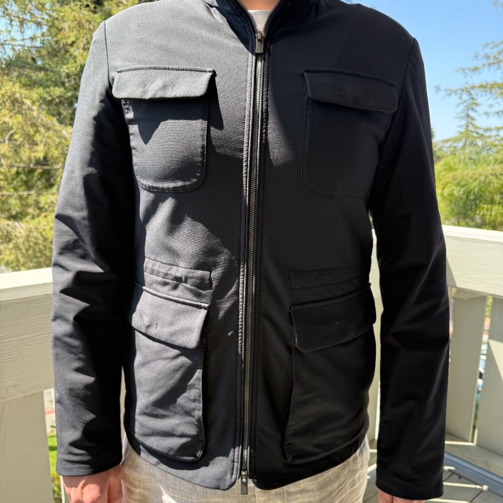 Armani Collezioni Black 4-Pocket Zip Up Jacket (US 40)